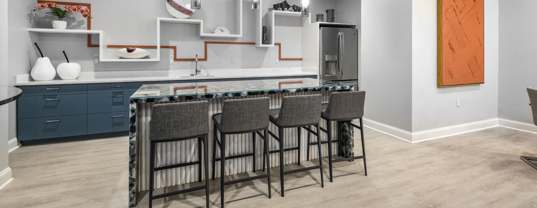 clubhouse kitchen with island