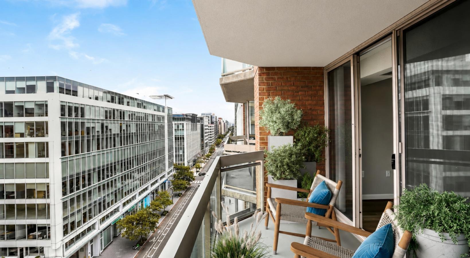 private balcony with neighborhood views