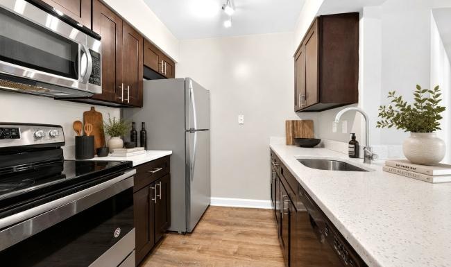 track lighting in galley kitchen